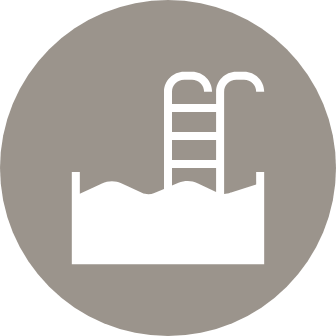 Relax by the resort-style pool with a surrounding courtyard
